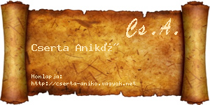 Cserta Anikó névjegykártya