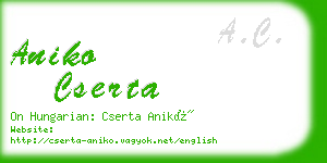 aniko cserta business card